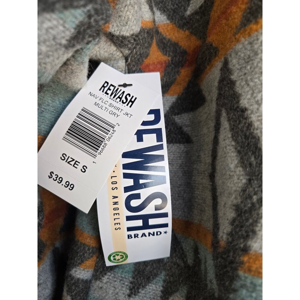 Rewash NWT Aztec Southwestern Toggle Button Wool Blend Shirt Jacket Shacket S - Picture 7 of 9
